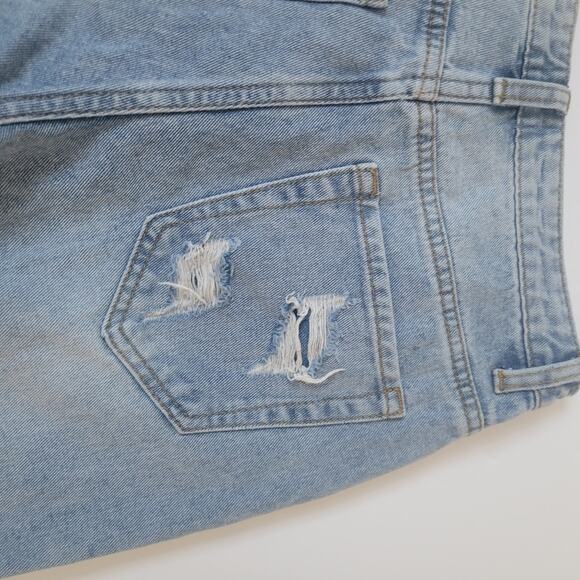 Princess Polly Distressed Raw Hem Skinny Jeans Size 0 Denim - Picture 9 of 9